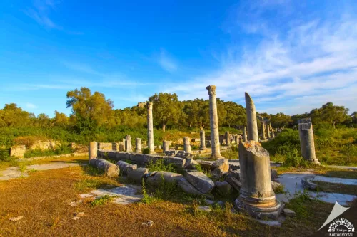 Travel along the coastal road with a scenic view with Milas Iasos Car Rental. A photo reflecting the pleasant drive along the coast with Iasos car rental service, turquoise sea views, and comfortable transportation for holidaymakers.